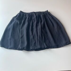 Katherine Feiner Chiffon Black Mini Skirt